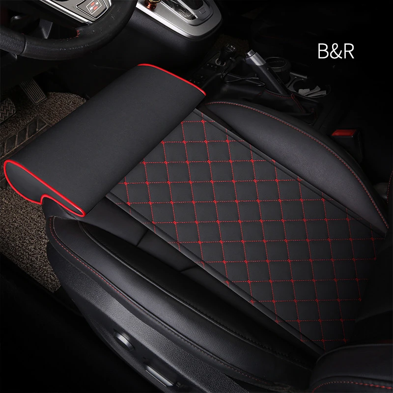 Verstelbare autostoelverlenger,auto dijsteun verlenging.Auto been ondersteuning kussen.Used in lange afstand rijden,kantoren,verlichting been vermoeidheid,Beige-Bar