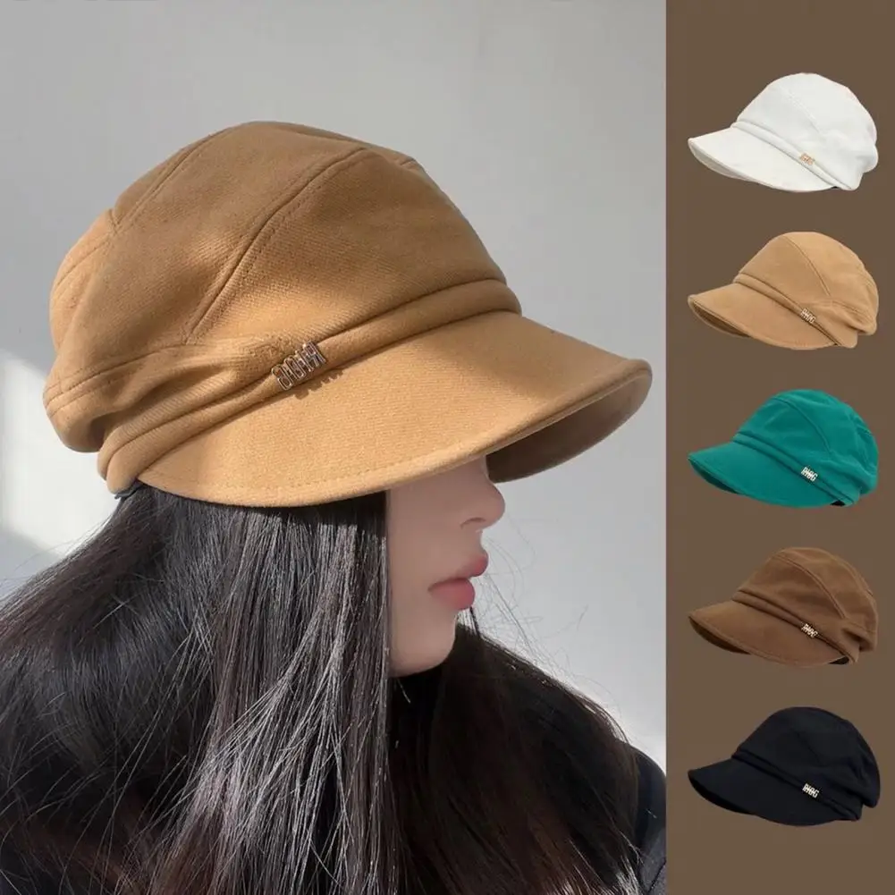 Solid Color Ladies Hat Stylish Women's Corduroy Newsboy Beret Hat Versatile Winter Fashion Accessory for Comfortable Casual