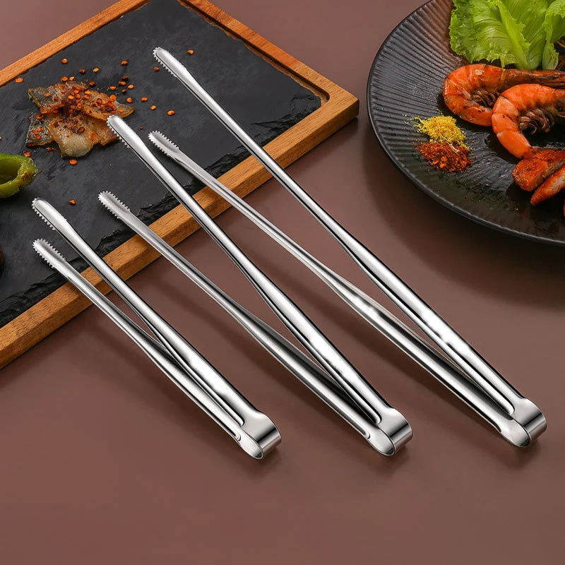 Stainless steel barbecue tongs Japanese bread tongs food tongs steak