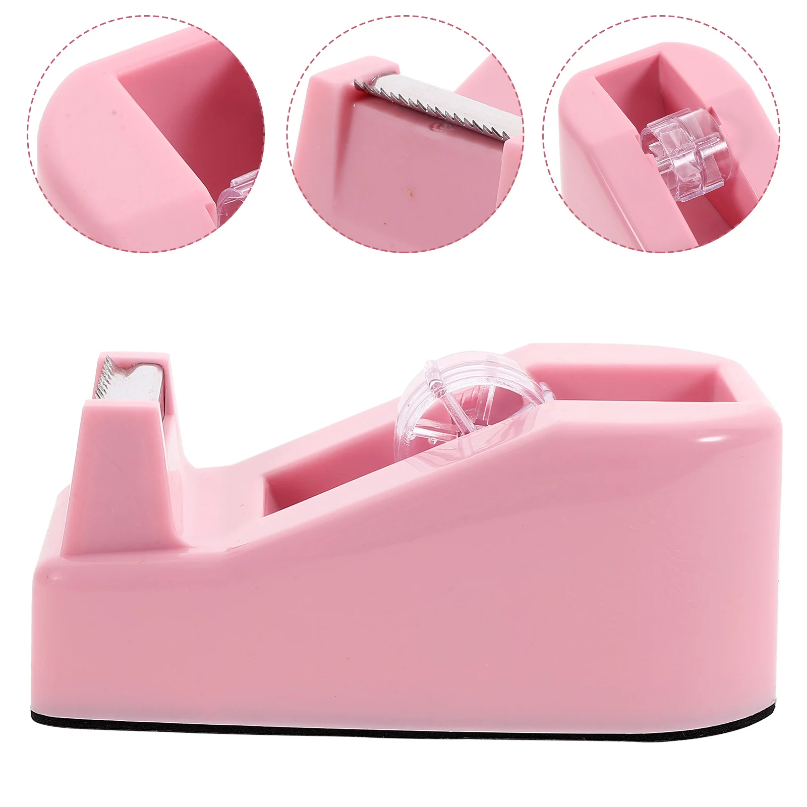 

Cute Tape Dispenser Macaron Color Small Holder Creative Desktop Office Machine Packaging (cherry Blossom Pink) Wound