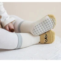 3 Pairs Winter Cartoon Terry Fleece Plush Newborn Baby Socks 0-5Y Thicken Lining Anti-Slip Floor Kids Boys Stockings 3