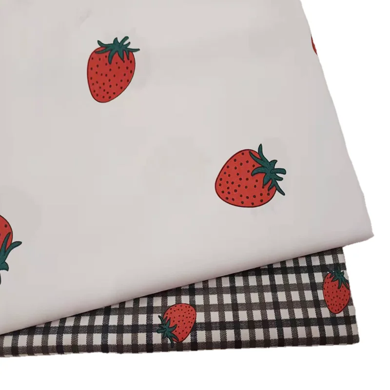 Strawberry baby cotton twill Fabric by meter DIY Sewing Tissue Needlework Material for kids and dolls | Дом и сад