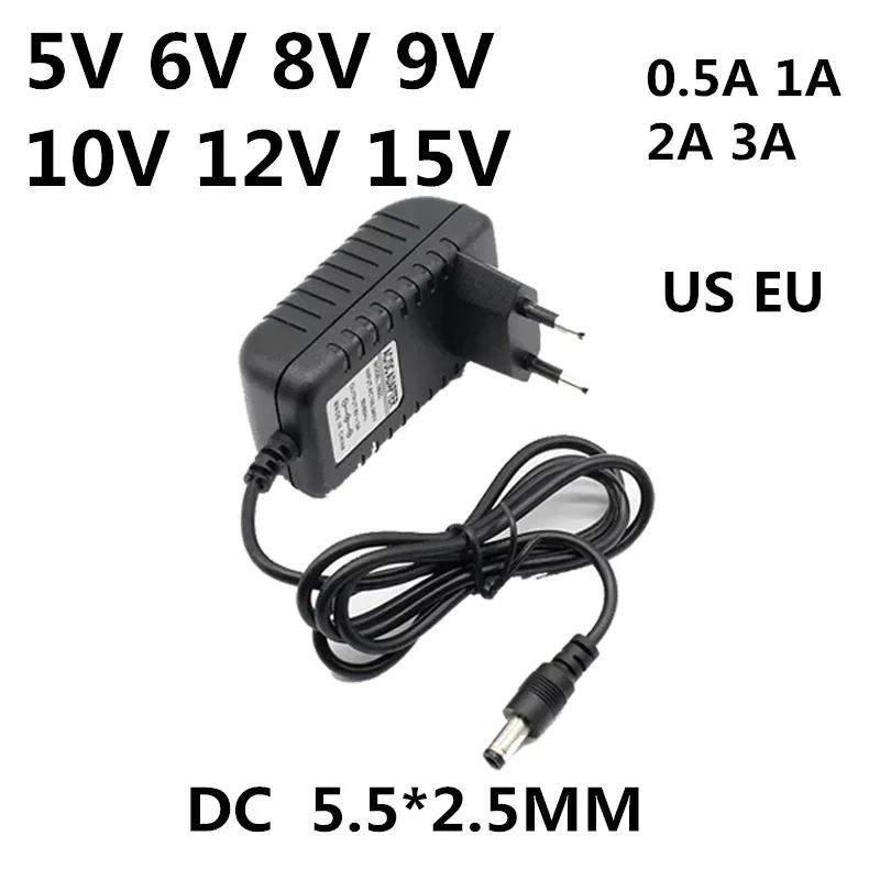 AC 110-240V DC 5V 6V 8V 9V 10V 12V 15V 0.5A 1A 2A 3A Universal Power Adapter Supply Charger adaptor Eu Us for LED light strips 1
