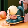 New Hand-cranked Manual Fruit Peeler Multifunctional Apple Pear Kitchen Peeler Slicing Tool With Spare Blades 1