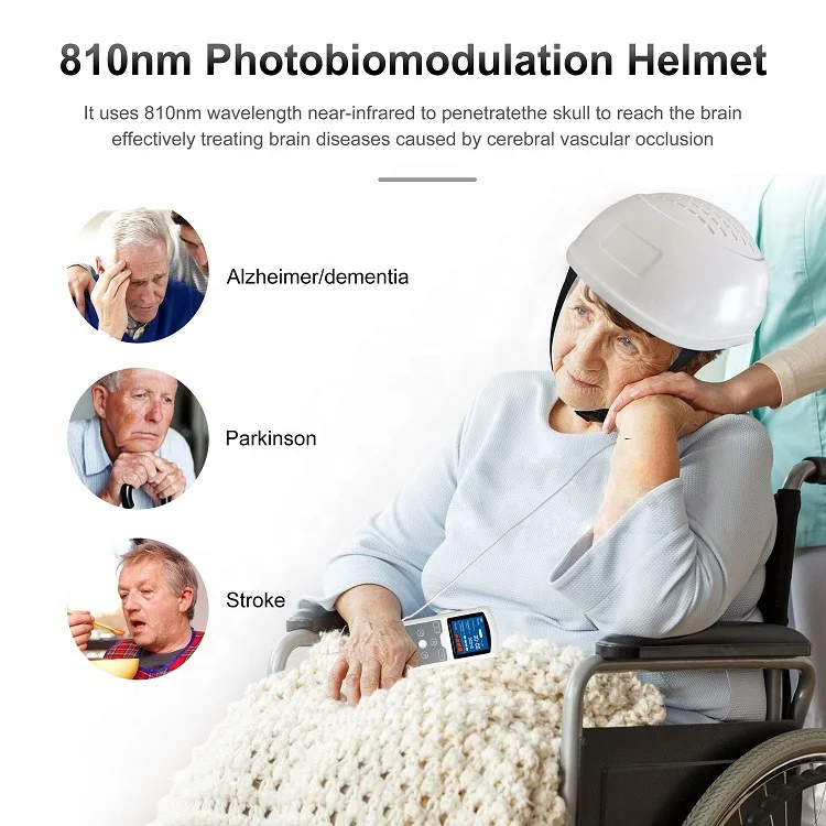PhotobiomodulationBrainHelmeWave810nmRTMSInfraredLEDLight
