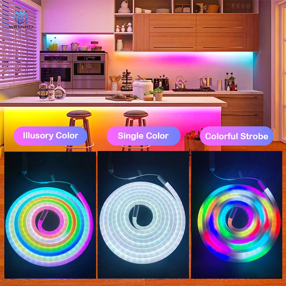 usb-5v-ws2812b-bluetooth-music-app-round-fabric-reticulate-pattern-addressable-flexible-silicone-360°-light-led-neon-strip-tape