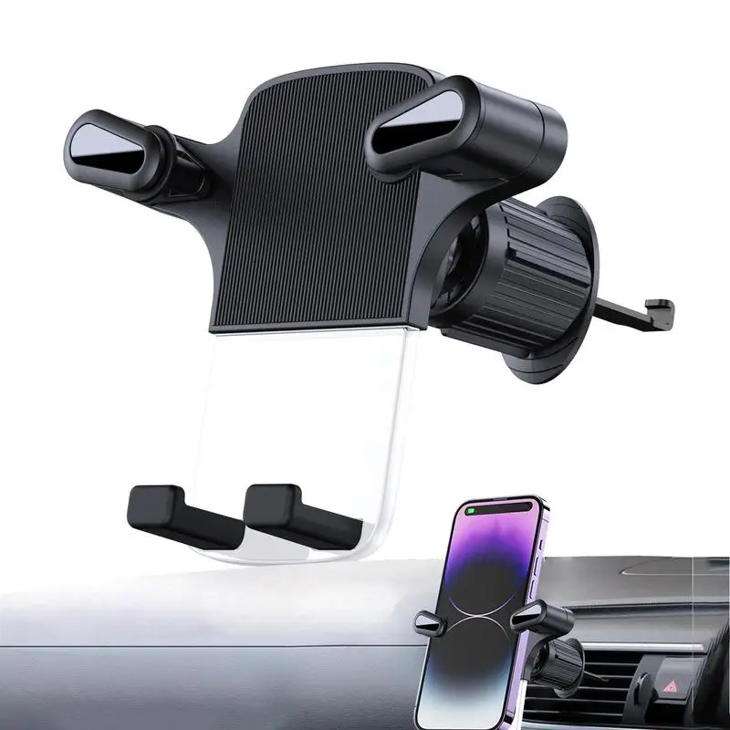 

Car Phone Holder 360 Degree Rotation Mount Stand Upgrade Jaw Arm Triple Lock Single Key Operation Ball Joint For Car SUV Truck