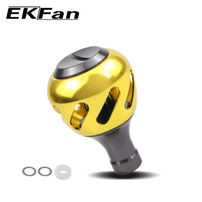 EKfan 골드 티타늄 블랙 알루미늄 합금 낚시 릴 손잡이 (7*4*2.5mm A/D..