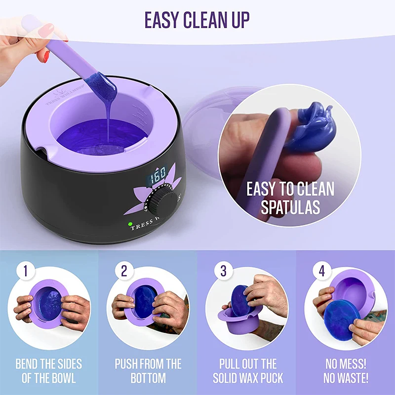 Wax Warmer Thickening Heat-resistant Silicone Bowls Hair Removal Wax Replacement Pot Bowls Hair Removal Reusable Waxing Pot Bowl 2