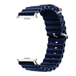 Ocean Silicone Sports Strap Bracelet for Smartwatch Wristbands (Midlight Blue)