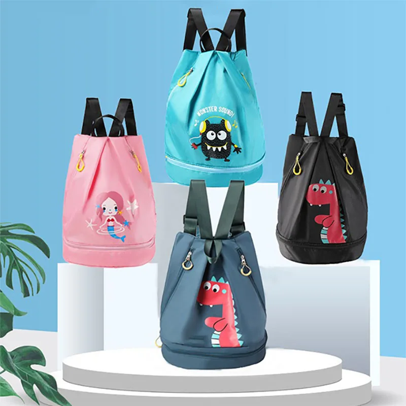 New children's wet and dry swimming bag, beach travel duffel bag storage bag 3