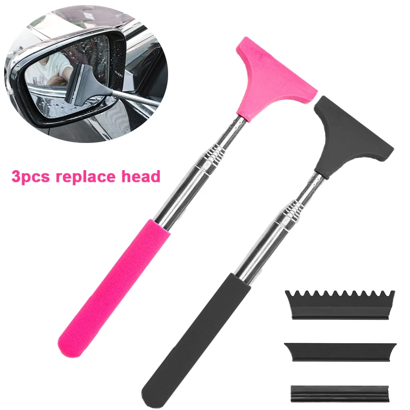 Multifunctional Car Scraper Window Wiper Extendable Snow Scraperfor Car Windshield Rearview Mirror Cleaning Tools window cleaning tool snow ice scraper windshield wiper