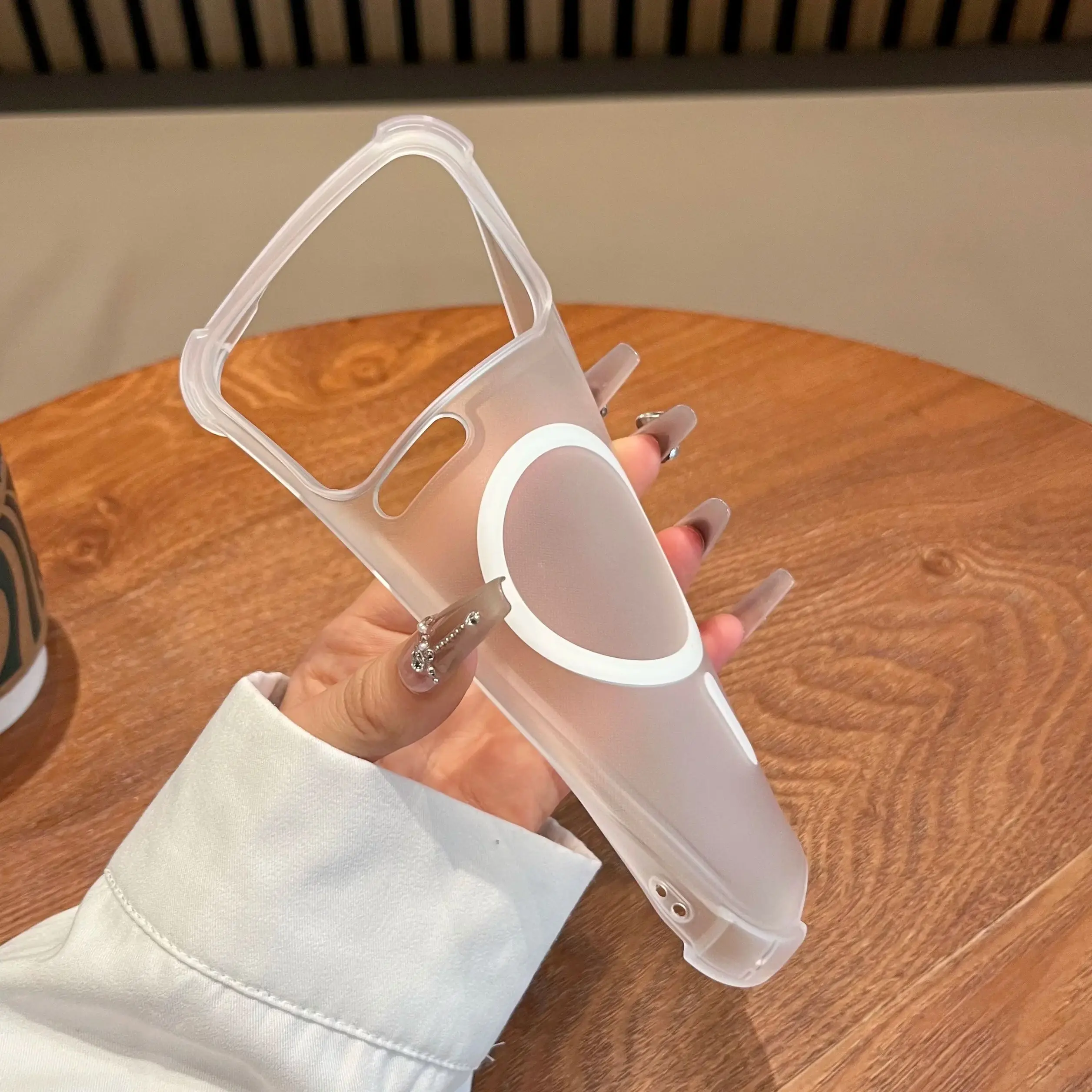 Translucent Frosted Magnetic Shockproof Matte Silicone Case
