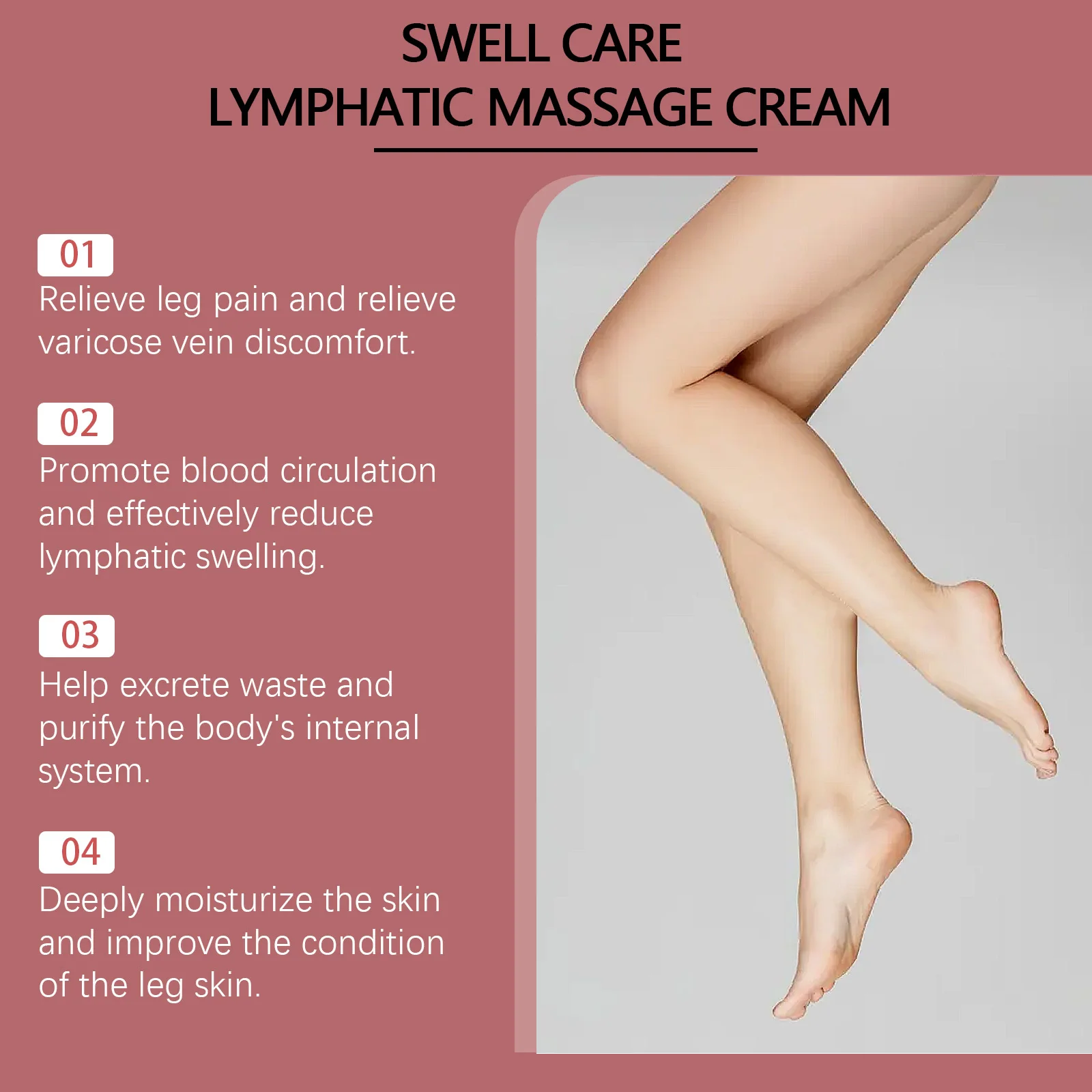 Lymphatic Removal Cream Body Armpit Lymph Drainage Ointment Relieve Sore Muscles Cleanse Toxins Anti Swell Leg Care Plaster