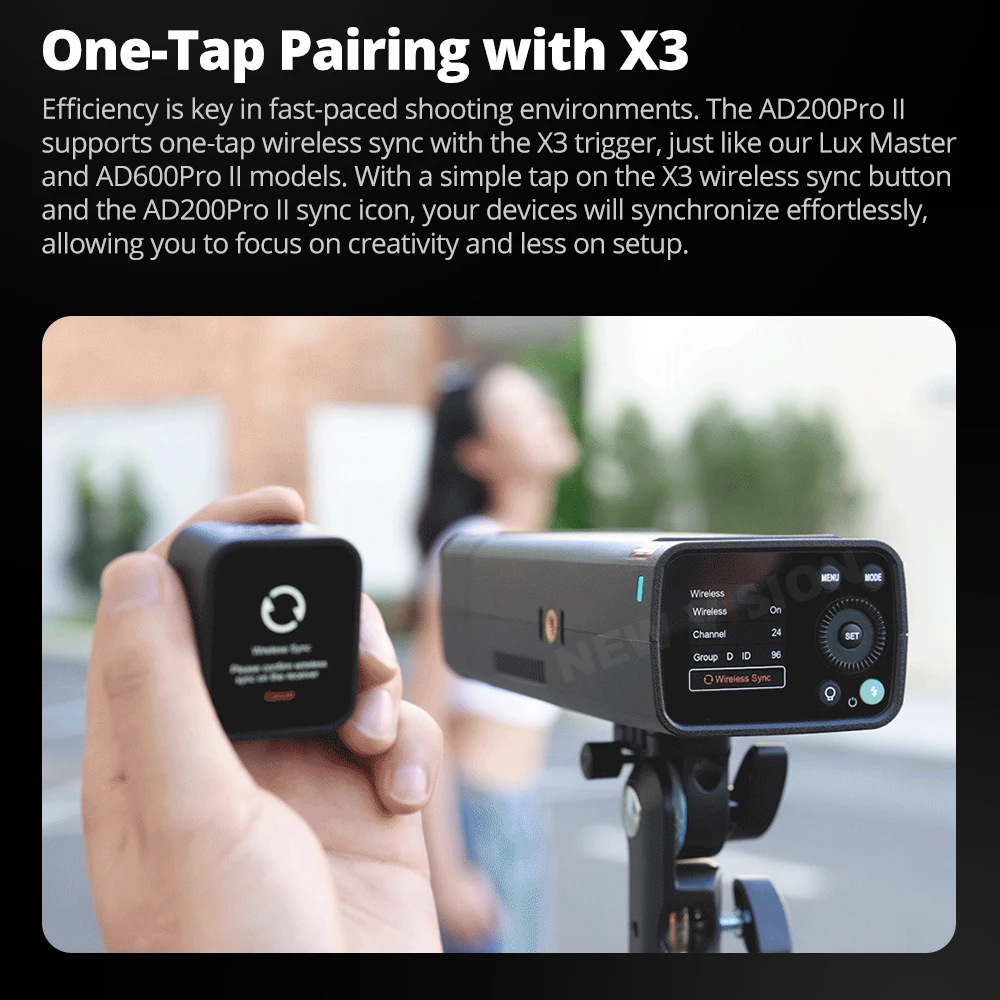 Godox AD200ProII AD200Pro II TTL 2.4G Wireless Camera Pocket Flash Compatible with Nikon Canon Sony Fuji Olympus