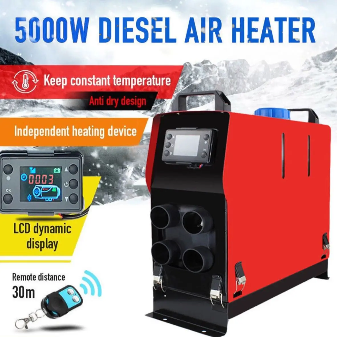 (5Kw 8Kw 12V Diesel) Riscaldatore Di Parcheggio Ad Aria Per Camion Diesel-Sostituire Eberspaecher Airtronic D4, Webasto Air Top 5000. Non Originale