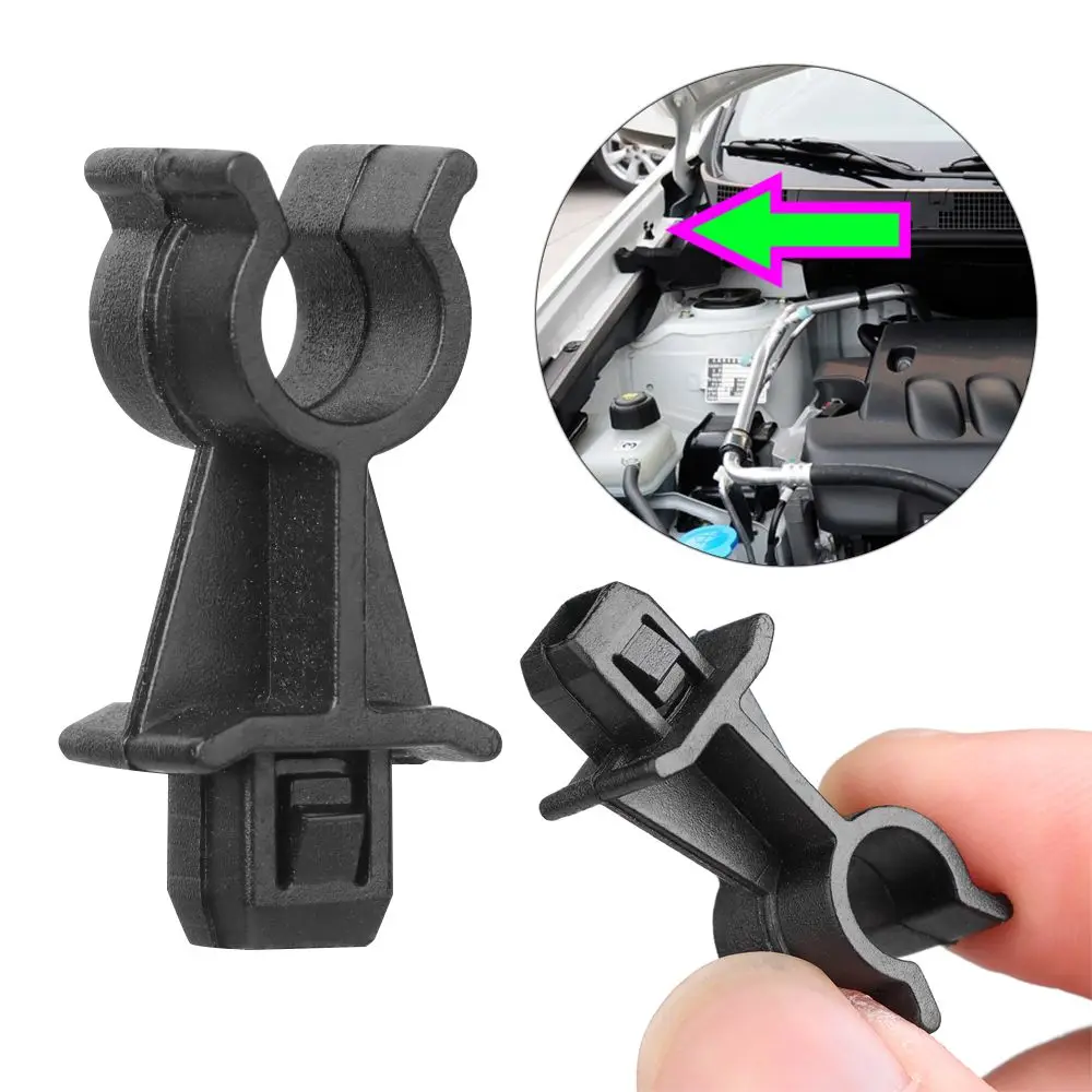 10Pcs Bonnet Hood Support Prod Rod Clamp Clip Holder Tool ​65722EB300 for Nissan Qashqai Dualis J10 Navara D40 PathfinderR51
