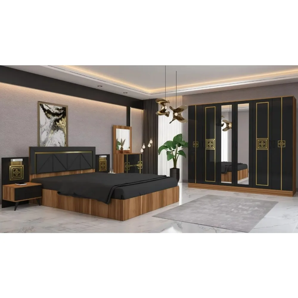 High-Quality Modern Luxury Bedroom Furniture Set – Apartment & Hotel 3