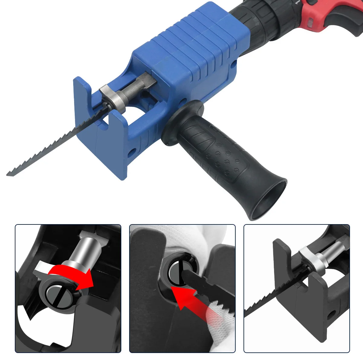 Reciprocating Saw Adapter Electric Drill Modified JigSaw Curve Saw Wood PVC Steel Pipe Cutting Portable Power Tool