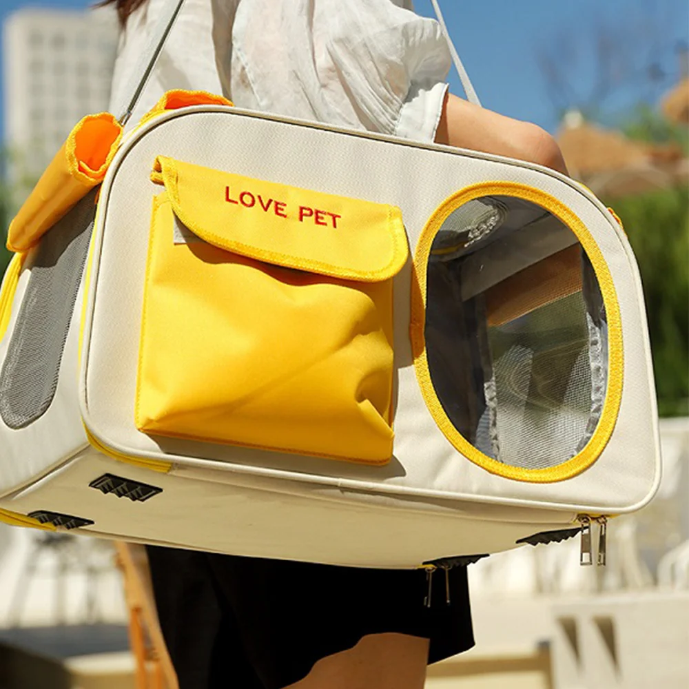 CatsBagCarrierforCatFoldableLargeSpaceThreesidedVentilation