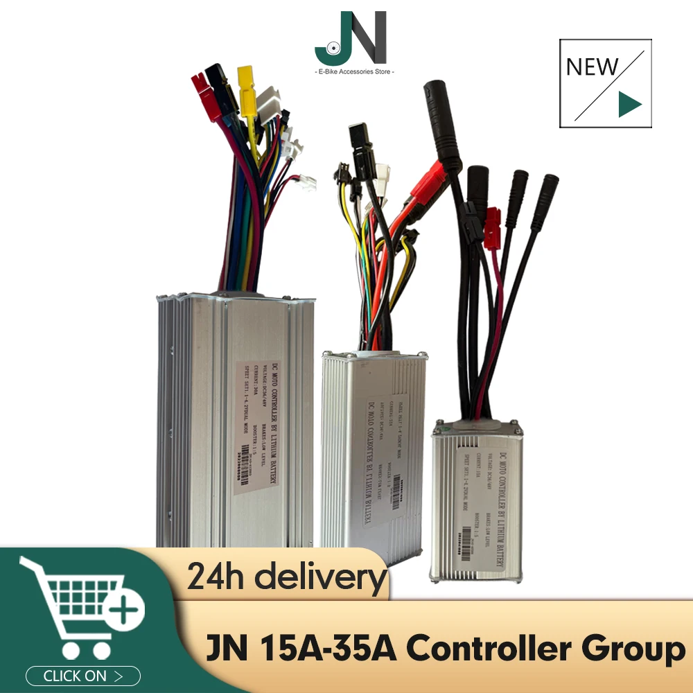

36V 48V 250W 350W 500W 750W 1000W 1500W JN Ebike Controller with SM WP Connector Use for Electric Scooter Control System