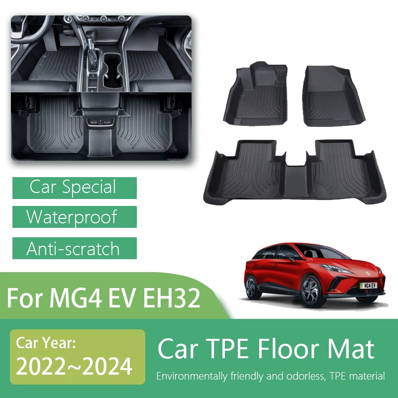 For MG4 EV 2022 Mg 4 Mats EH32 2023 Car Floor Mats Panel Footpads