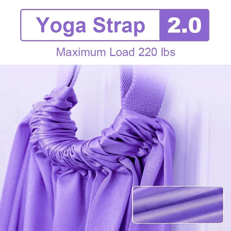 Adjustable Aerial Yoga Strap Elastic Stretch Door Hanging Yoga Belts Hammock Swing Fitness Handstand Rope Training Device Women yoga strap aerial yoga strap
