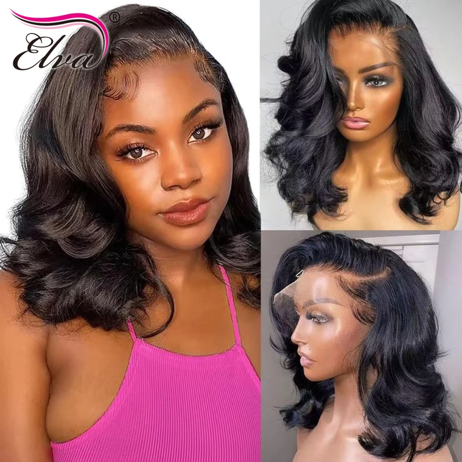 

Elva HD кружевные передние человеческие волосы парики прямые 13x6 прозрачные кружевные передние человеческие волосы парики предварительно выщипанные HD кружевные парики для женщин
