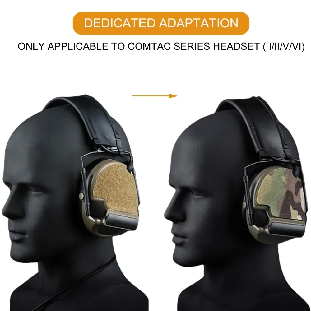 COMTAC Series Headset Sticker Camo Velcro Cable Storage 2-in-1 Magic Patch for ComTac (II/III/V/VI) Hunting Shooting Headphone