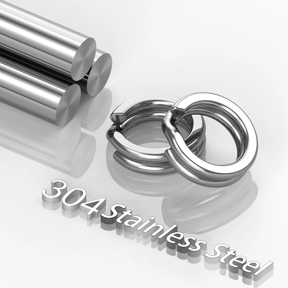 FishTrip Fishing Split Rings 30~200Pack Stainless Steel Heavy Duty Saltwater Lure Hook Fishing Connector Terminal Tackle 3