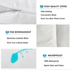 Smooth Waterproof Pillow Cover for Pillow Case Protector Allergy Pillow Case Anti Mites BedBug Proof Zipper All Sizes 1PC 4