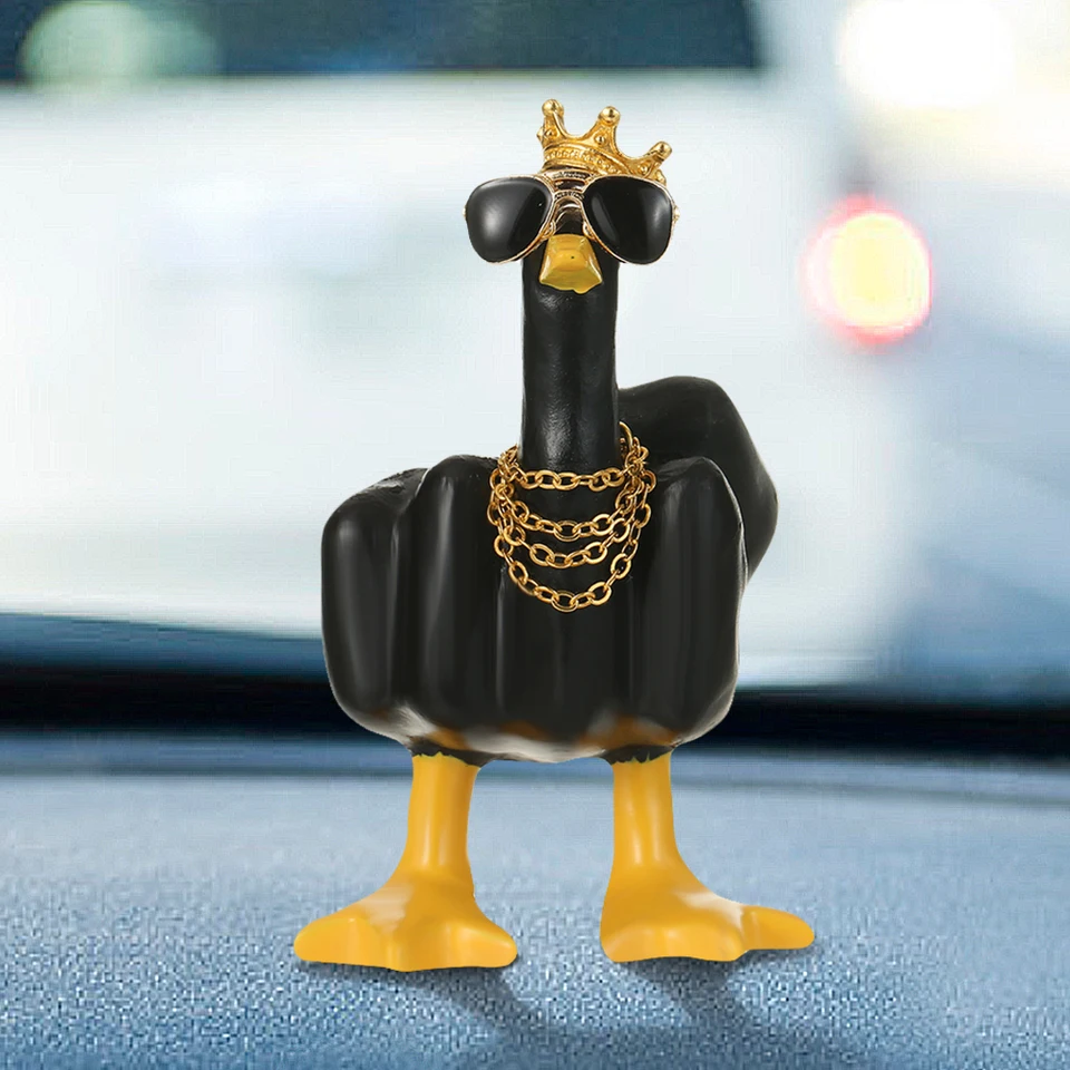 Whimsical Resin Duck Figurine Tabletop Décor