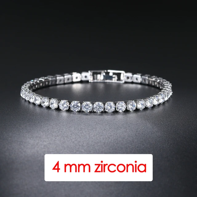 Bracelet de Tennis en cristal de luxe pour hommes, Hip Hop, tendance, Punk, zircone, chaîne de Couple sur la main, bijoux Streetwear