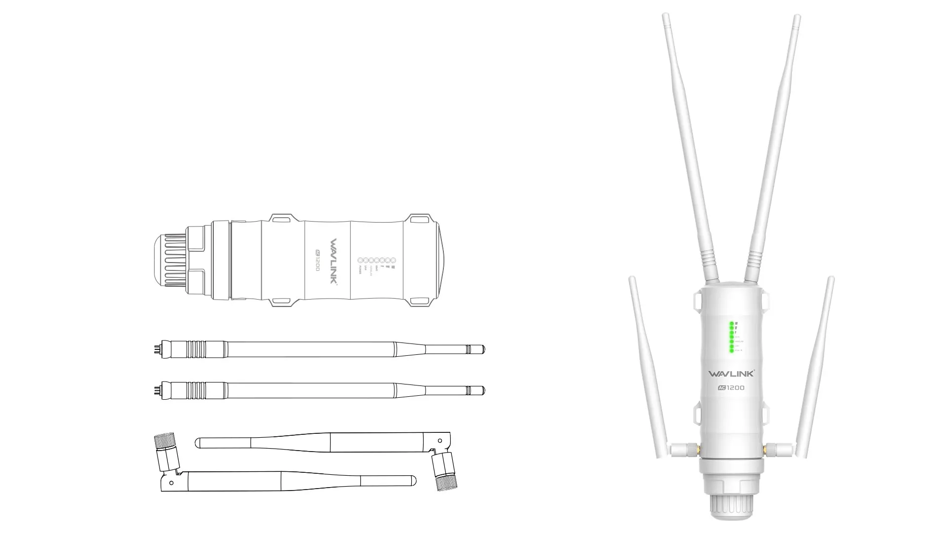 AC1200 HighPower Wi-Fi Outdoor 4G LTE Wi-Fi Router