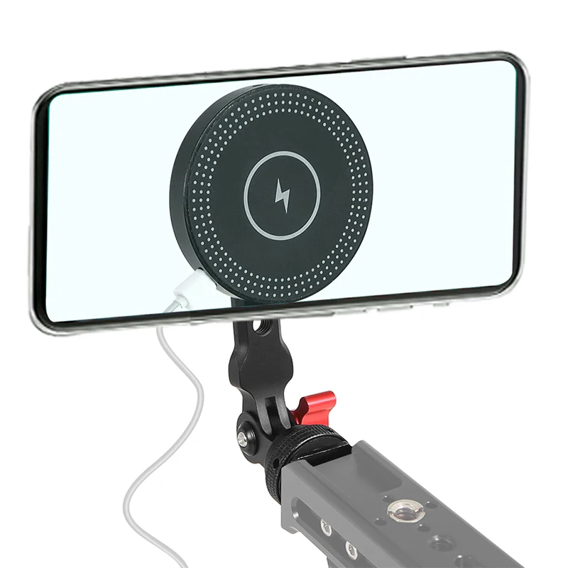 Chargeur Voiture MagSafe 15W Pour IPhone - Support Magnétique Rotatif 360°, 2 Anneaux Inclus