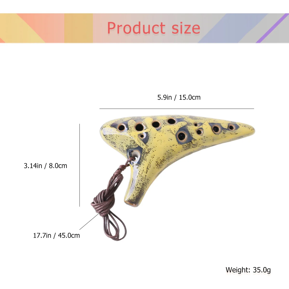 12 Holes Alto C Ocarina Ceramic Flute Ergonomic Design Comfortable Hold Music Instrument Gift Ocarina Flute