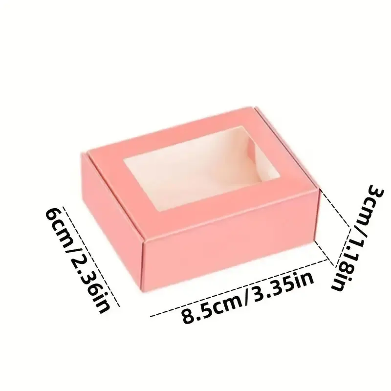10/30-Pack Mini Pink Cardboard Gift Boxes with Transparent Window for Jewelry, Candy, C... - SKU MCGB2302 - UGI Packaging
