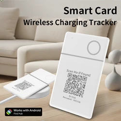 Enhanced Anti - Lost Smart Tag with QR Code and Wireless Charging (WHITE)
