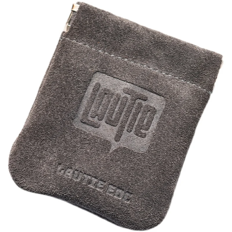LAUTIE Fingertip Gyro Cowhide Storage Bag EDC Outdoor Portable Key Case Gift Headphone Bag