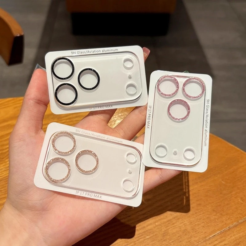 Sparkling Glitter Clear Camera Lens Protector Phone Case