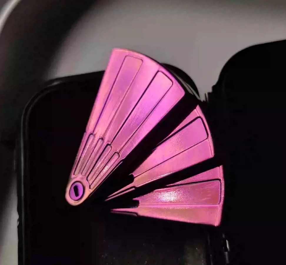 

Used EDC Motedc Fan Zirconia Purple fidget slider push Decompression toys