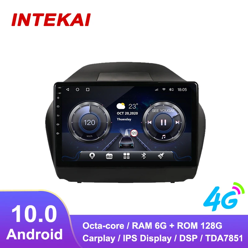 9 "Android 10.0 Autoradio Navigazione Gps Autoradio Lettore Multimediale Per Hyundai Ix35 2015 2018 Unità Principale Stereo