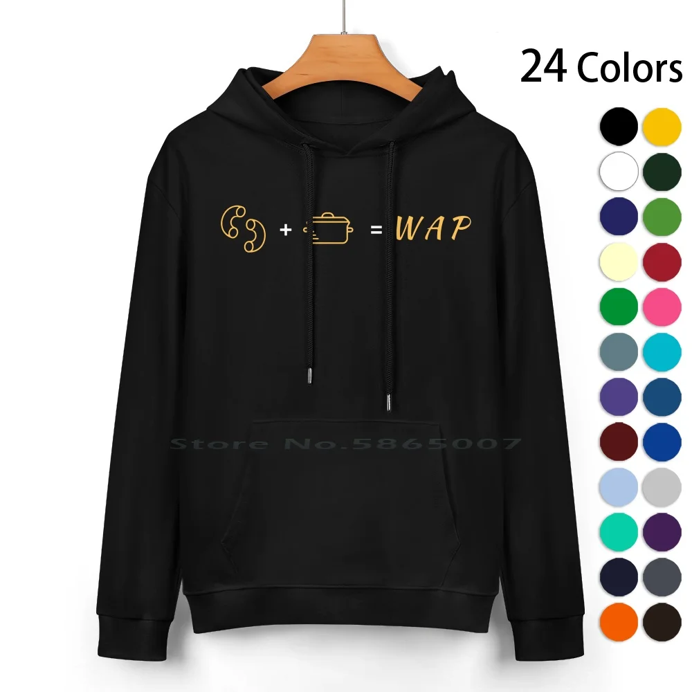 

Macaroni In A Pot ( Black Shirt Option ) Pure Cotton Hoodie Sweater 24 Colors Wap Cardi B Megan Thee Stallion Macaroni Rap