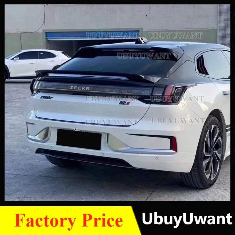 

For ZEEKR 001 2021-2023 Zeekr Car Accessories 1Pcs ABS Plastic Unpainted Color Rear Spoiler Wing Trunk Lid Cover Car Styling