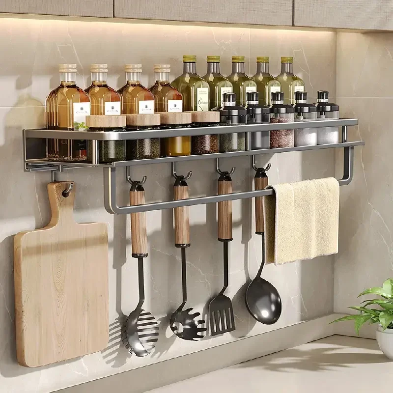 Spice Farmhouse Condiment Organizer Cabinet Hanging Flexible Wall Shelf Kitchen Storage Perfect for Kitchen Item Storage