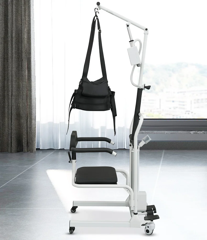 Electric Lifting Tool Transfer Wheelchair Hydraulic Nursing Disabled Patient Elderly Transport Chair for Home 6