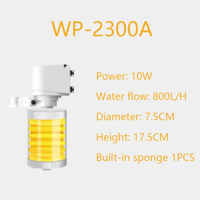 220V Aquarium Fish Tank Filter Three-in-One Water Purification Circulation Pump Small Built-in Submersible Pump Silent Aeration 3