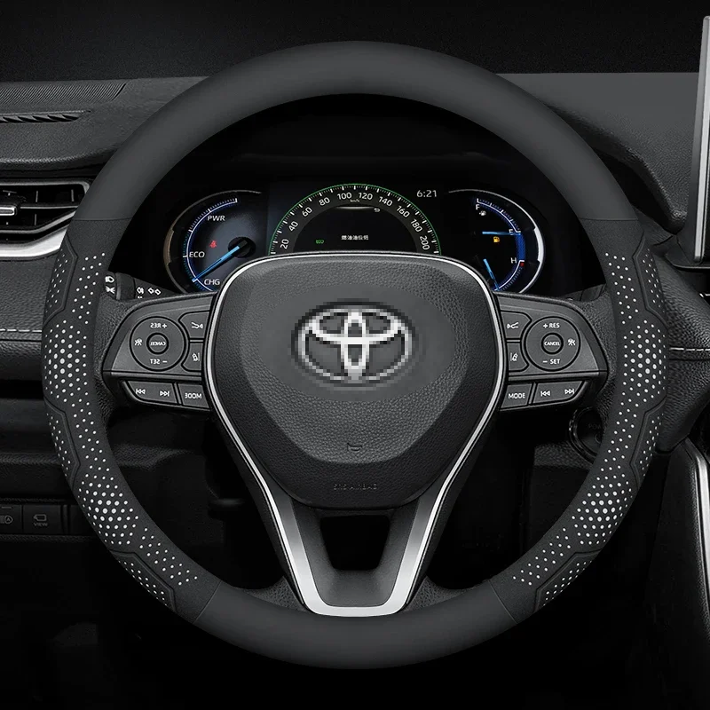 Car Steering Wheel Cover Toyota Corlla Camry Yaris Auris C-HR RAV4 Land Cruiser Prius Harrier bz3 bz4 Accessories car steering wheel cover