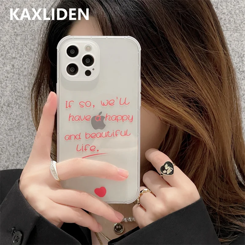 Модный прозрачный чехол для телефона с художественными буквами iphone 13 11 12 Pro Max X XR XS