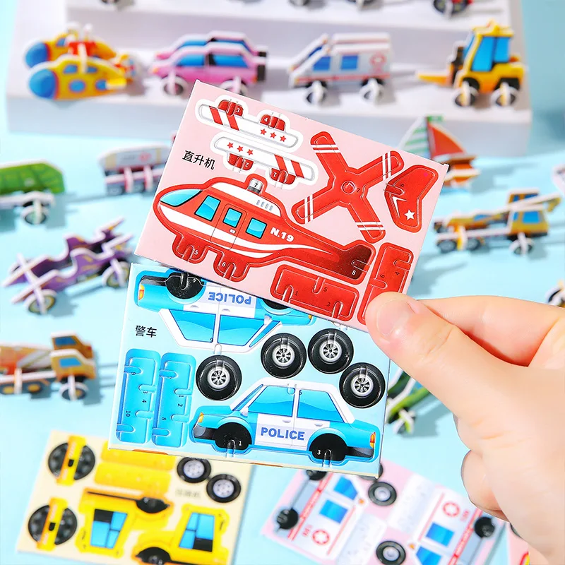30Pcs Vehicle Car Jigsaw Foam Puzzle 3D Educational Toys Kids Birthday Party Favors Gift for Guests Goodie Bag Pinata Filler